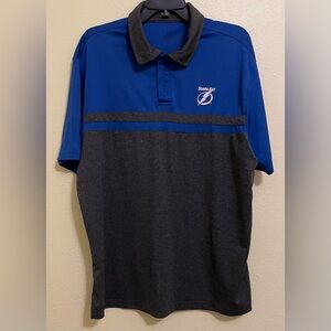 Tampa Bay Lightning Men’s Microfiber Polo Brand Name ? - Approx Size Medium